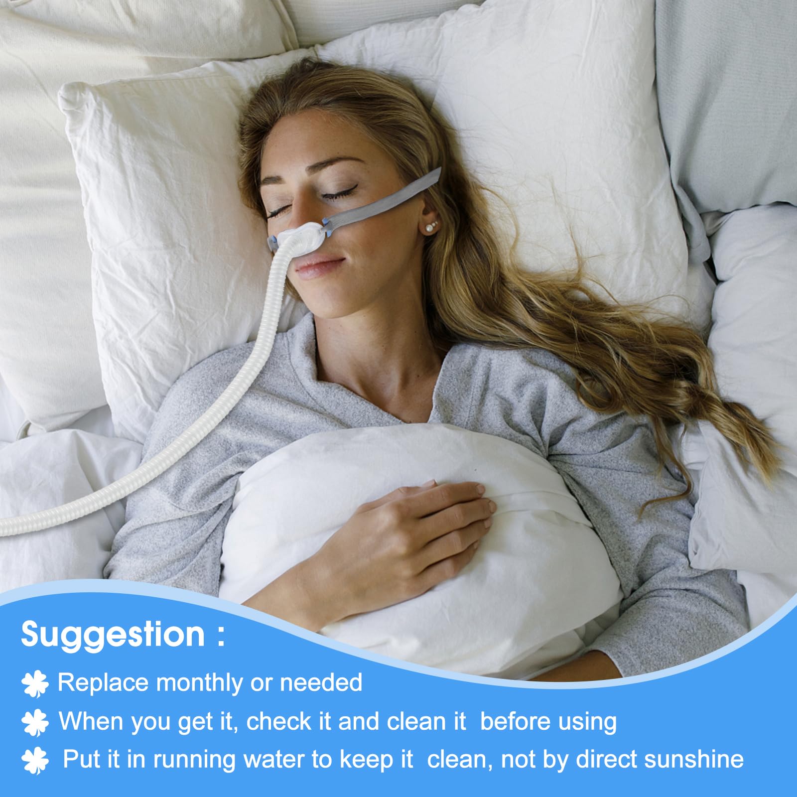 Wendycare CPAP connection snaps aligning with machine ports for quick setup