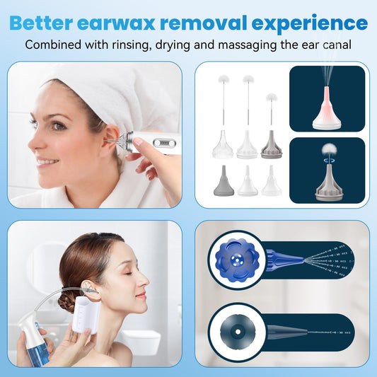 WEUANY ear irrigation flusher with 5-hole nozzle for adjustable water flow
