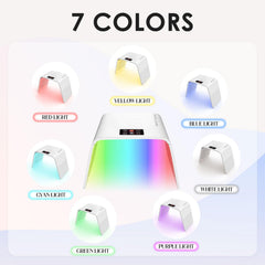 weyais LED color options showcase seven modes for customizable at-home skincare routines.