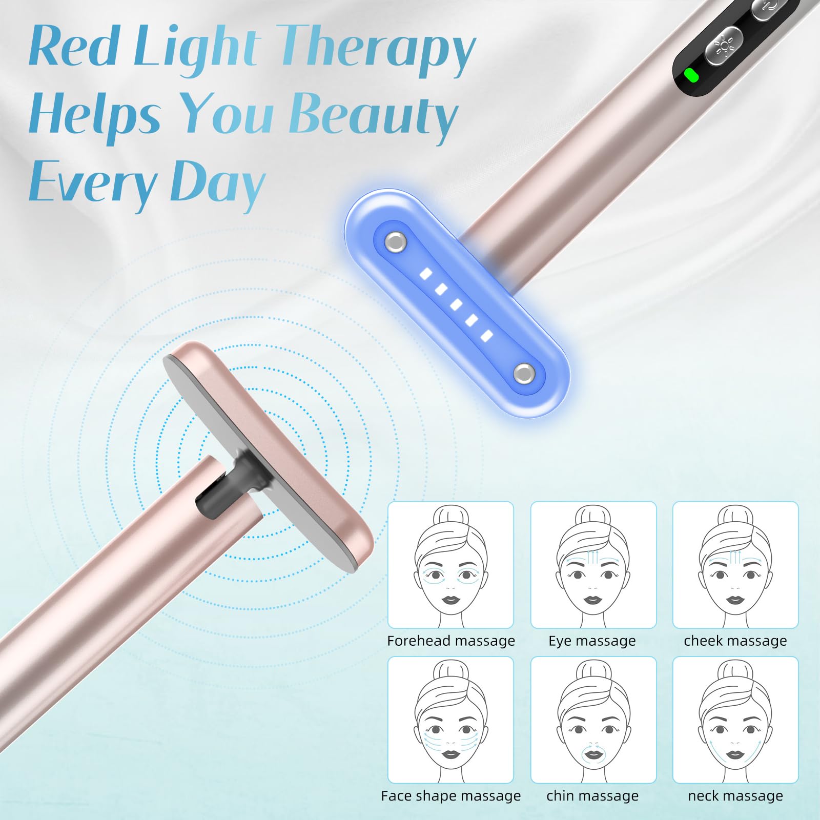 weyais LED Eye Equipment in use, showing at-home skincare routine benefits.