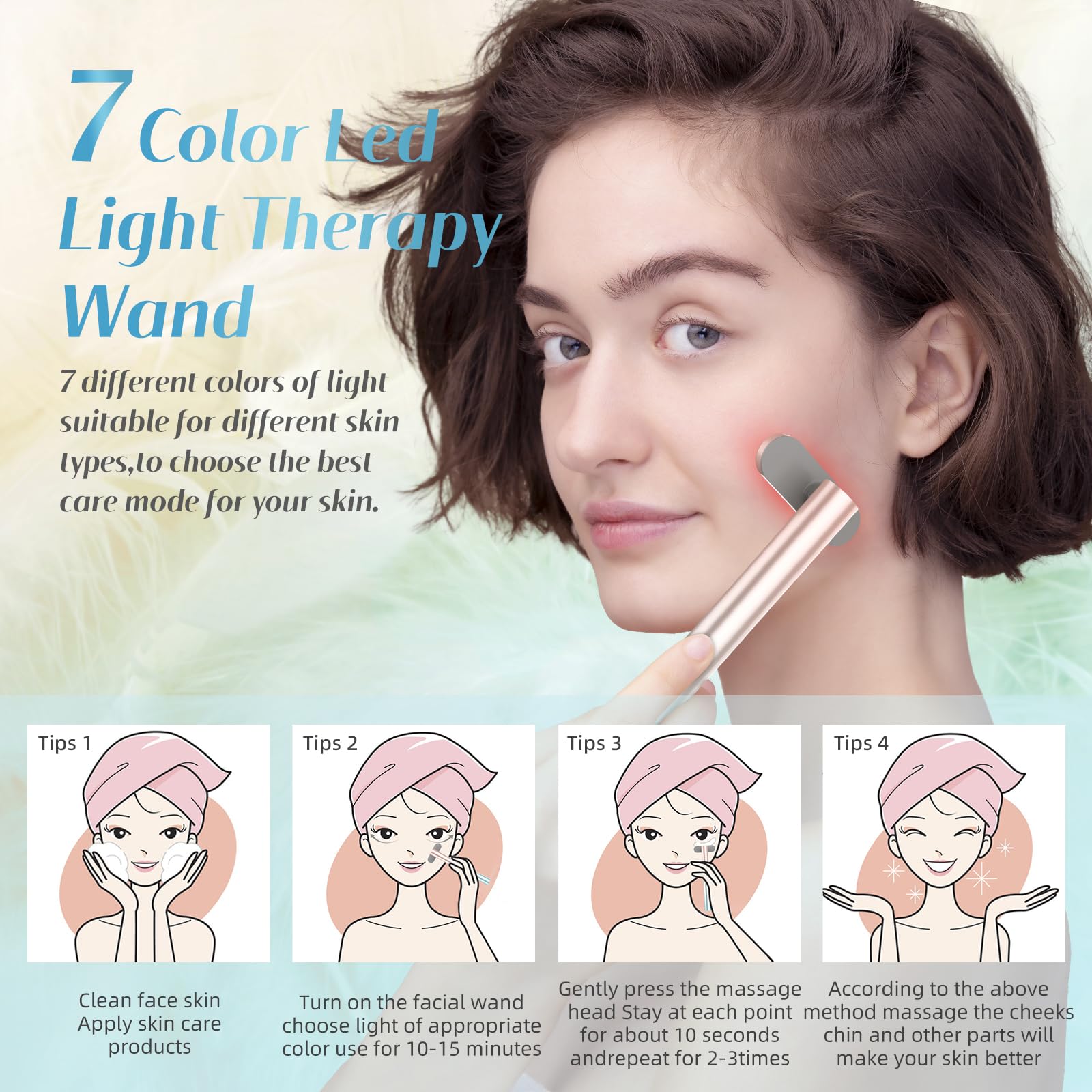weyais LED Eye Equipment close view demonstrates compact design for travel skincare.
