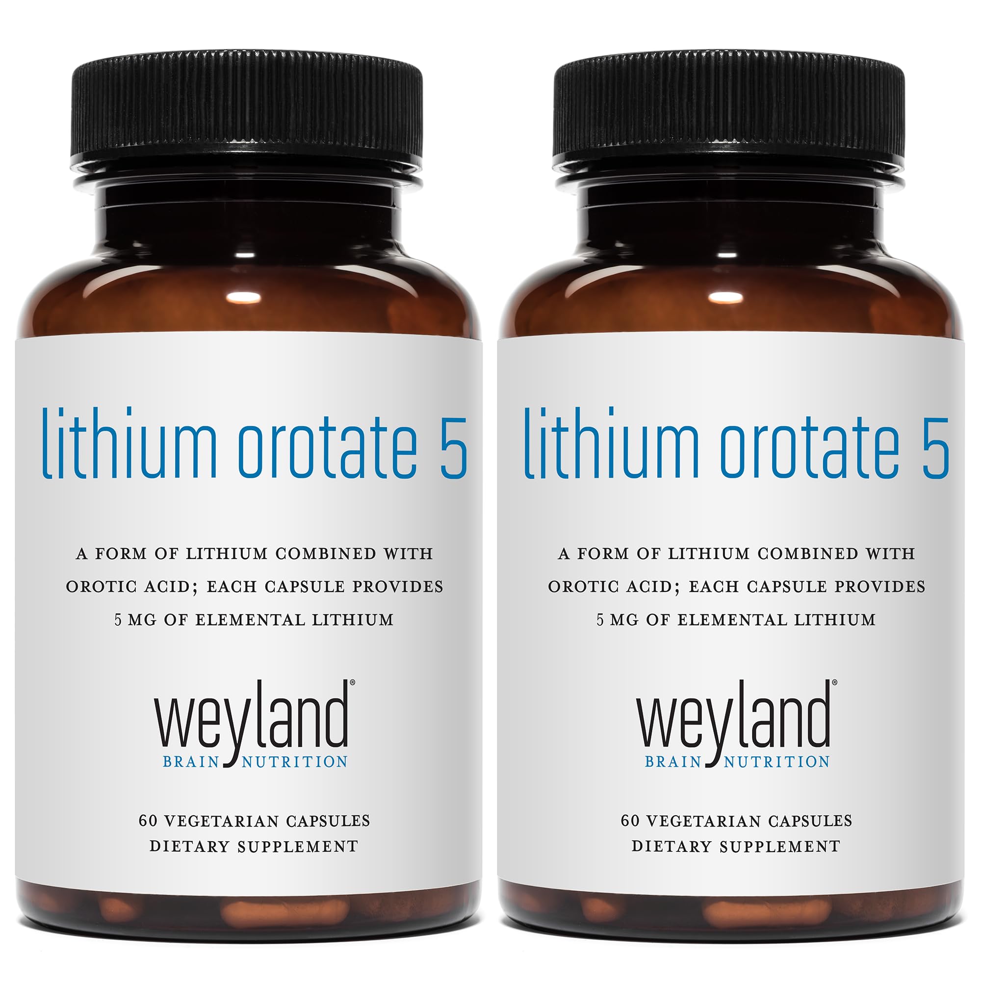 Weyland Brain Nutrition Lithium Ootate bottle front for daily wellness option.