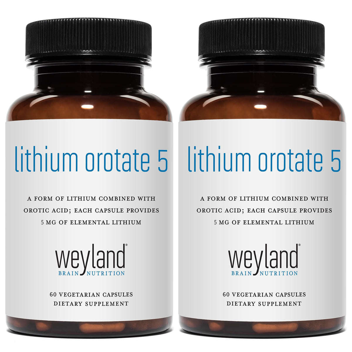 Weyland Brain Nutrition Lithium Ootate bottle front for daily wellness option.