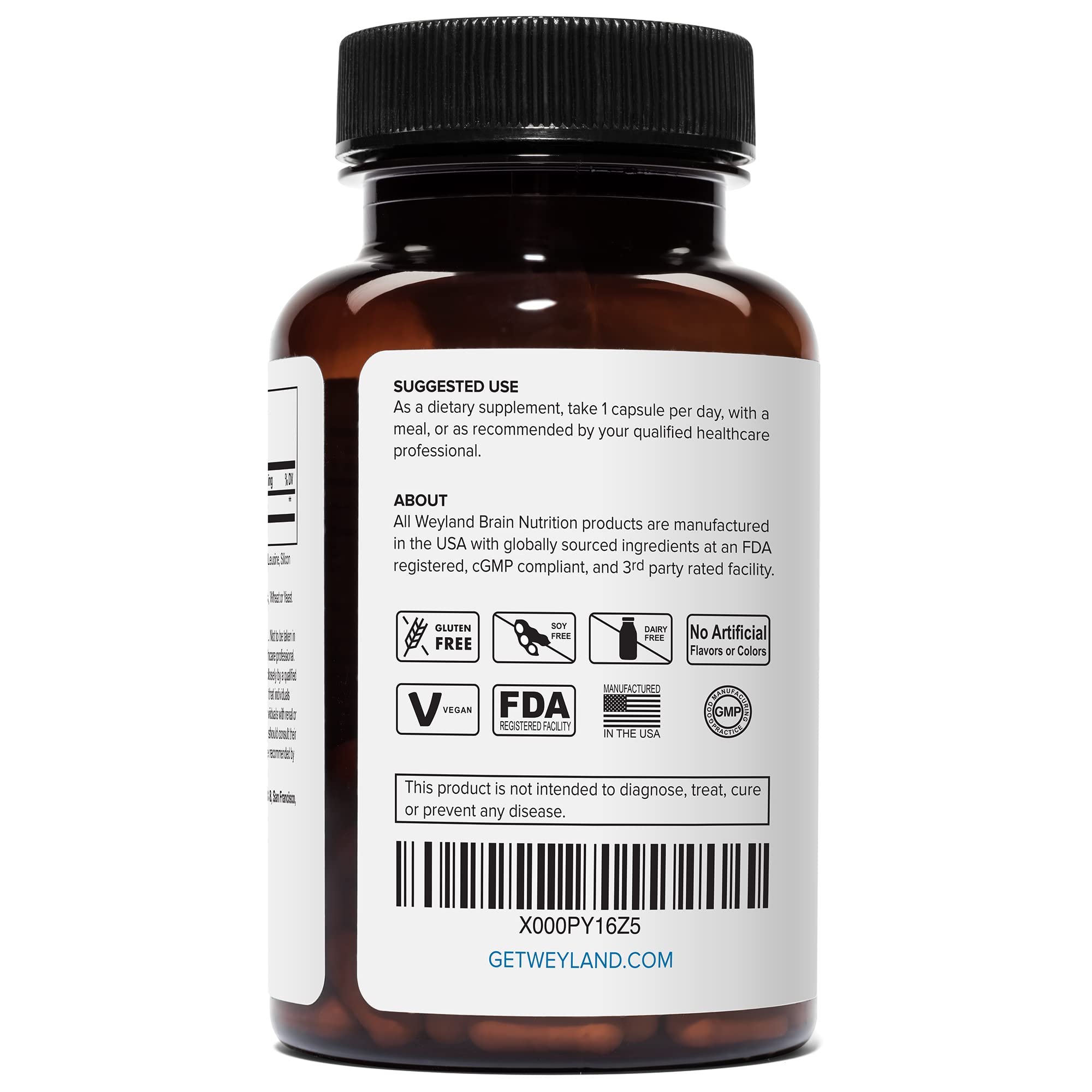Weyland Lithium Orotate capsules pour shows easy-to-take vegetarian capsules for daily use.