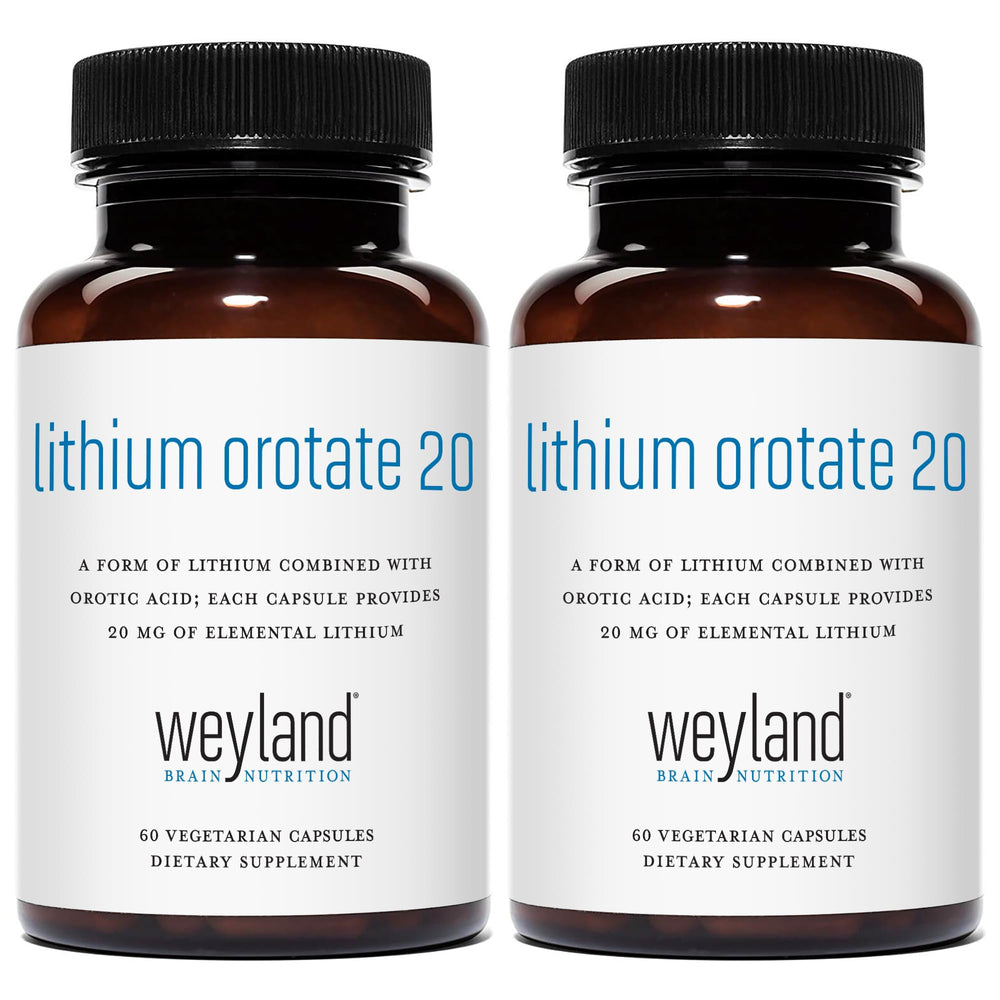 Weyland Lithium Orotate bottle front for daily wellness support.