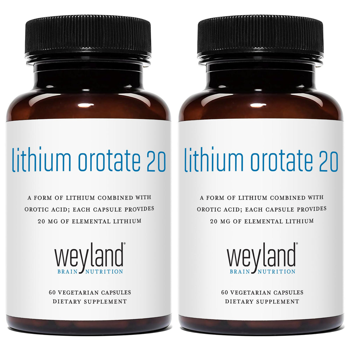 Weyland Lithium Orotate bottle front for daily wellness support.