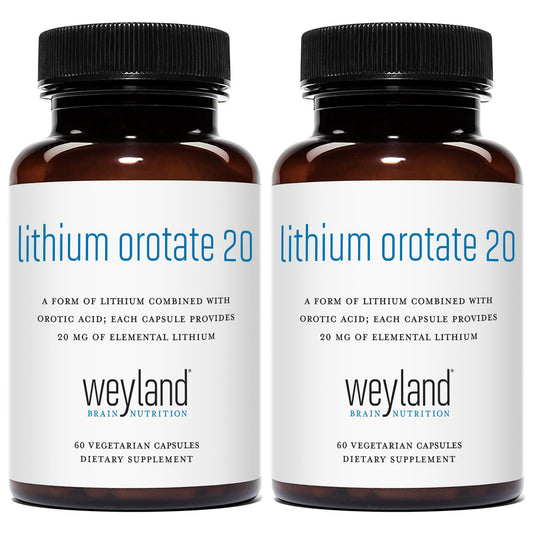 Weyland Lithium Orotate bottle front for daily wellness support.