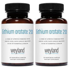 Weyland Lithium Orotate bottle front for daily wellness support.