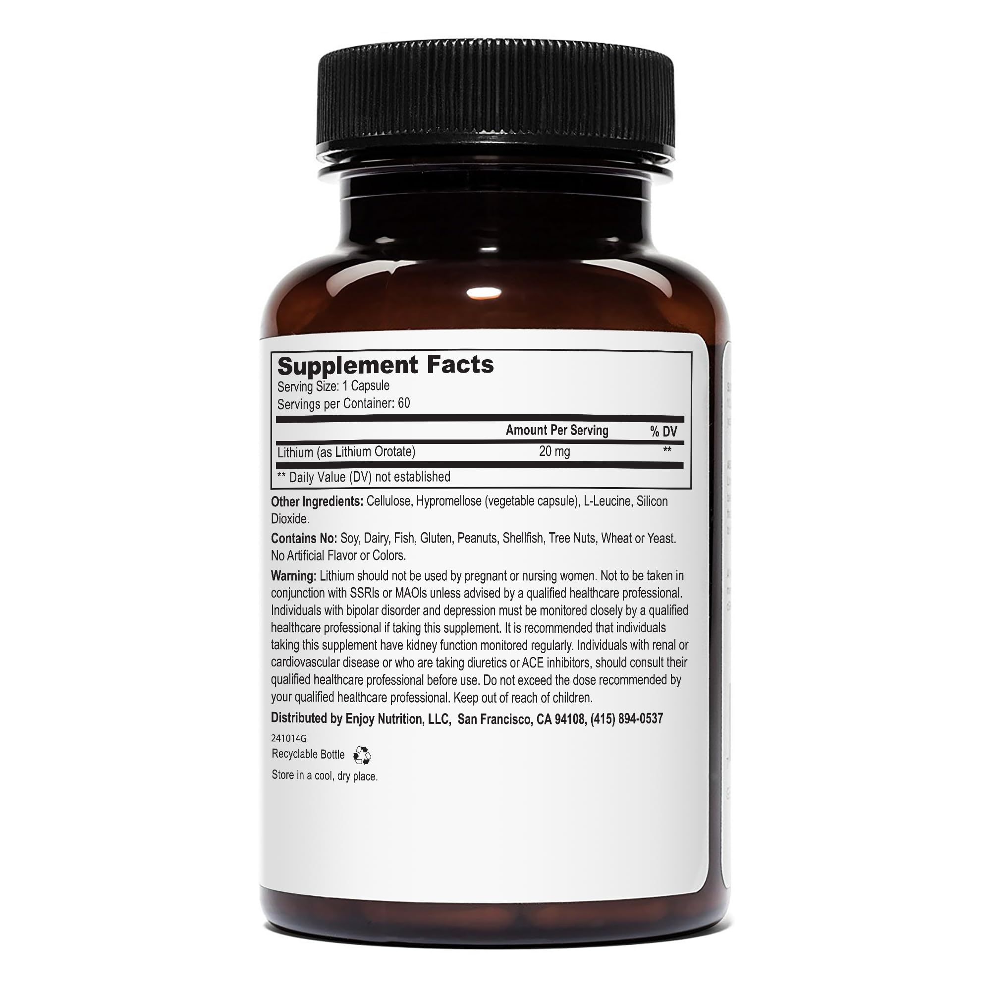 Weyland Lithium Orotate capsules close-up for convenient daily use.
