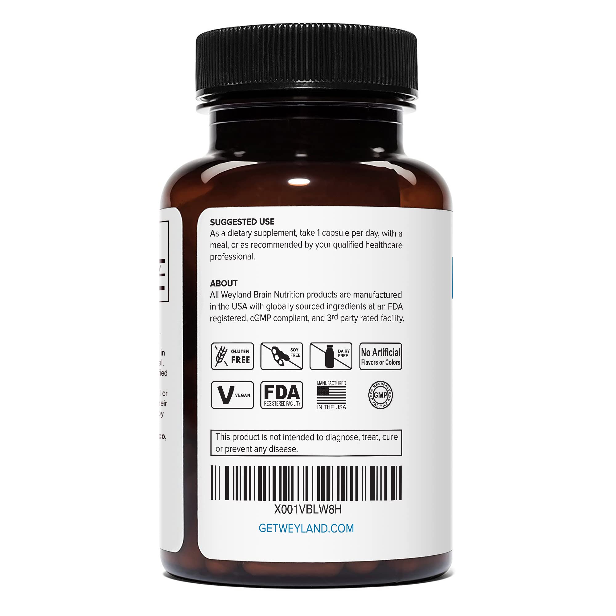 Weyland Lithium Orotate label close-up highlighting ingredients.