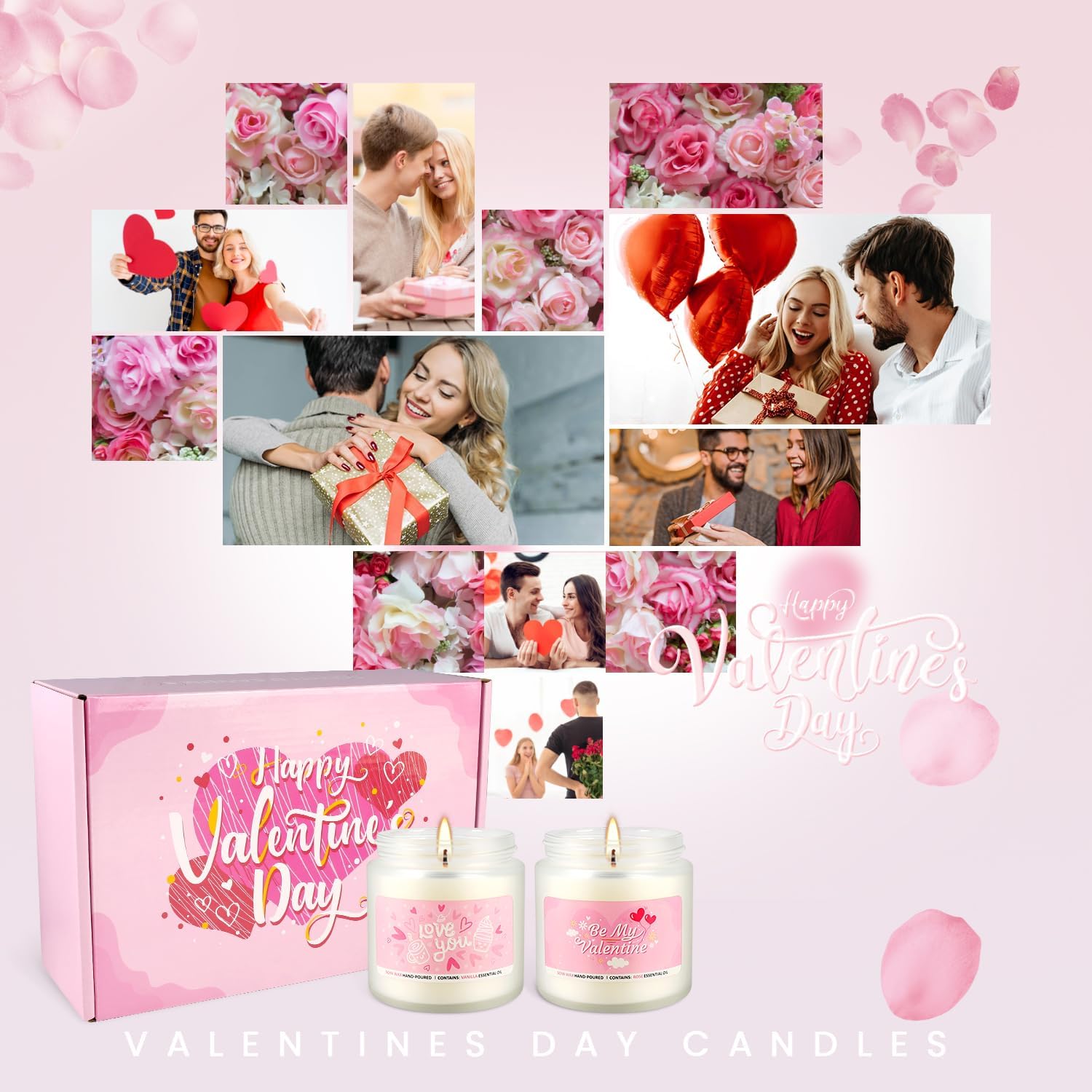 Wfmolcand rose-scented candle for romantic moments