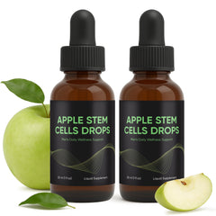 WGYPEU Cellics Apple Stem Cells Drops bottle shown for daily vitality support.