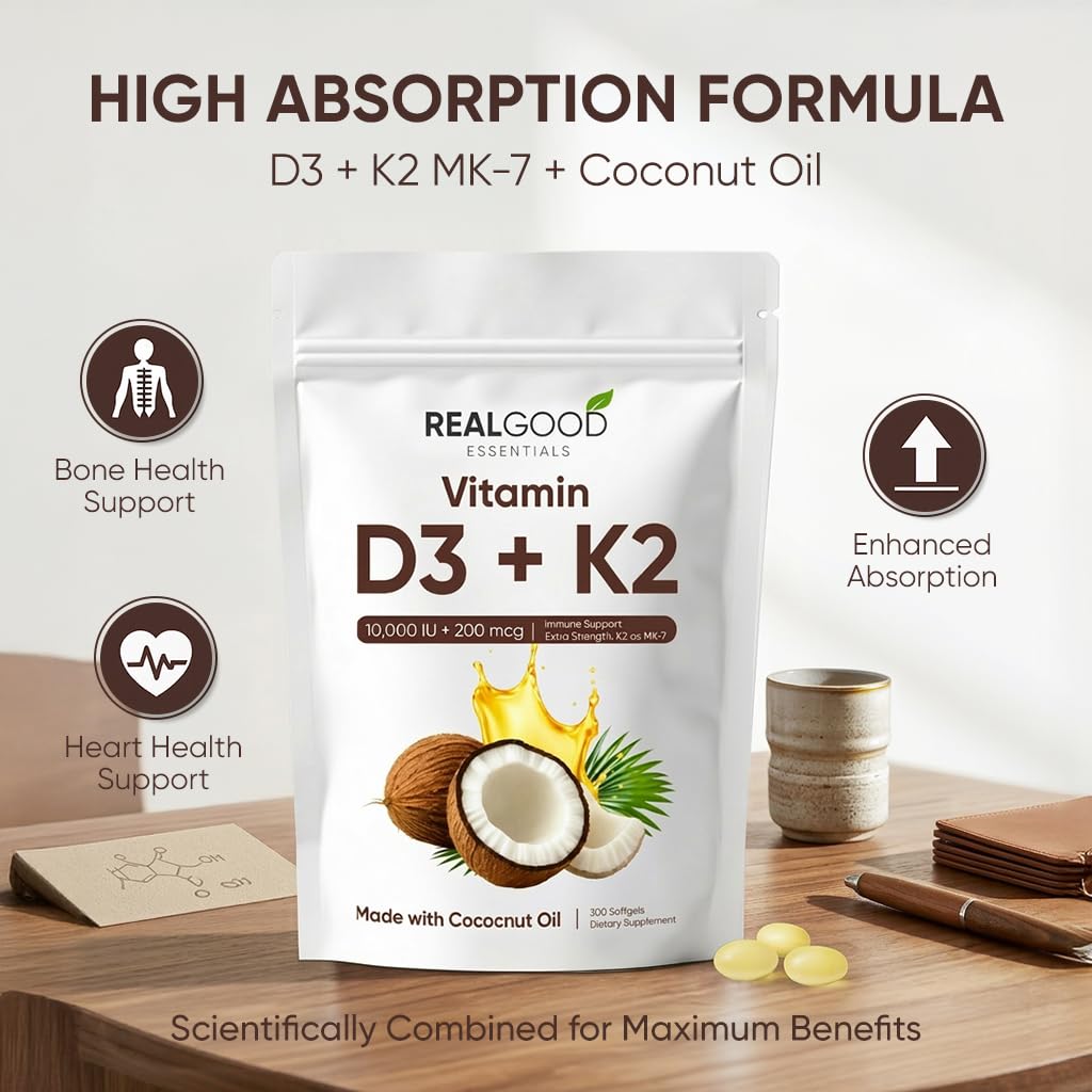 WGYPEU Vitamin D3K2 softgels closeup showing smooth, easy-to-swallow design.