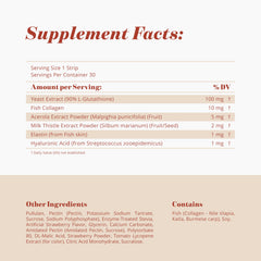 What the Glass Skin glutathione strip acerola note adds vitamin C support