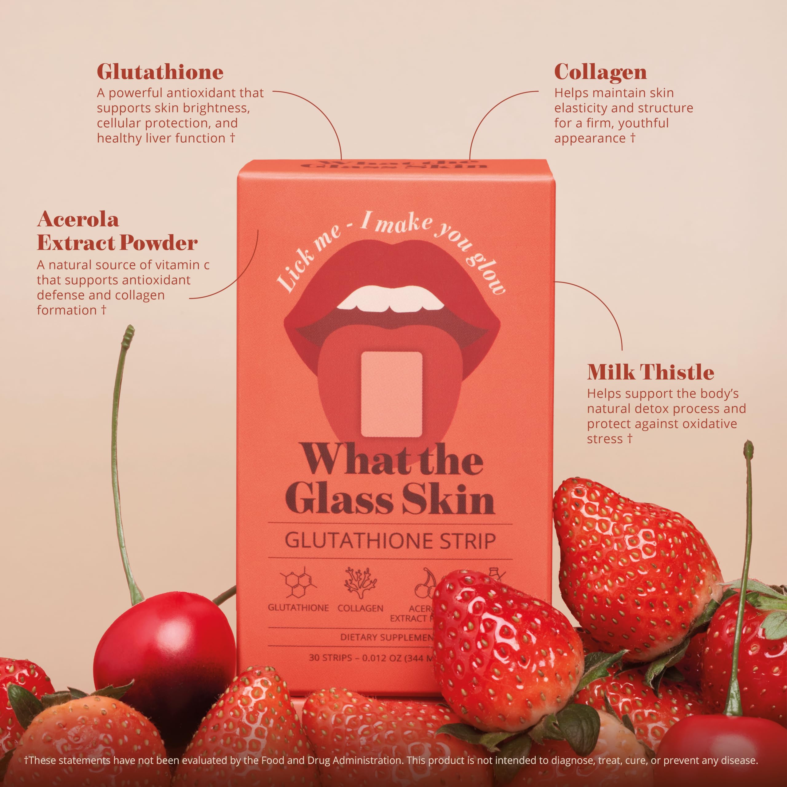 What the Glass Skin glutathione strip opened pack demonstrates easy dose access on busy mornings