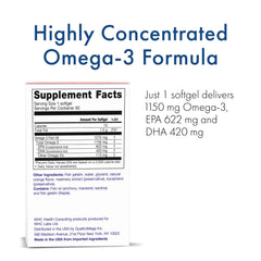 WHC UnoCardio X2 softgels in bottle illustrate easy daily dosage for heart and brain health.