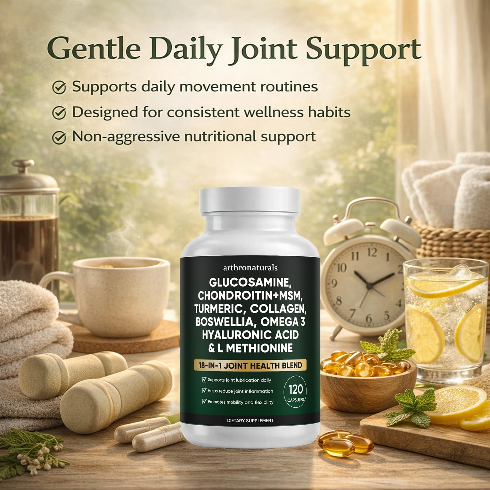 WHDEOW Arthronaturals glucosamine chondroitin MSM turmeric blend