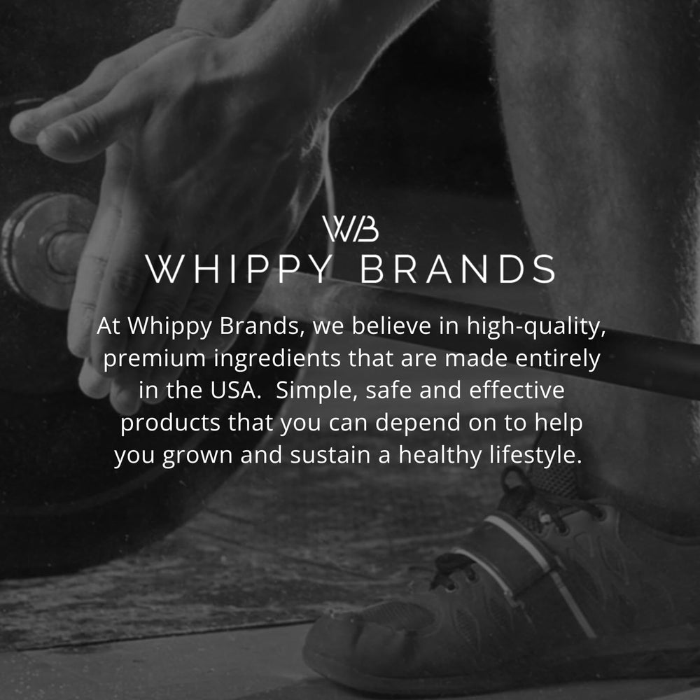 Whippy Brands Creatine Gummies in gym setting suggesting endurance support.