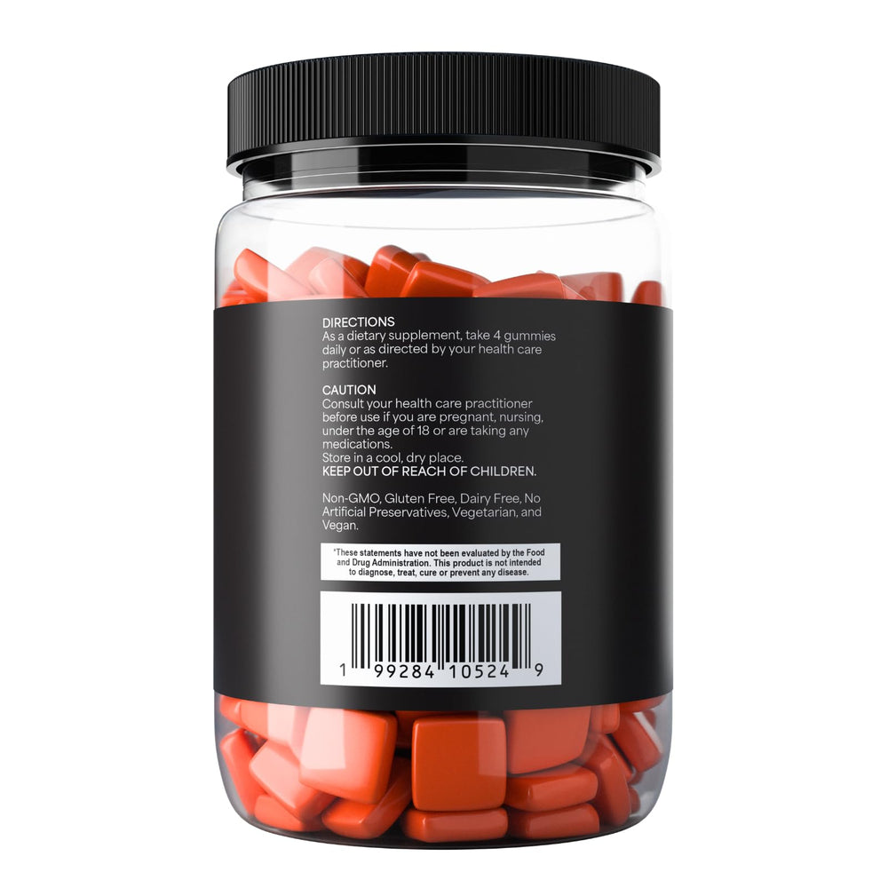 Whippy Brands Creatine Gummies nutrition facts panel with 5g per serving.
