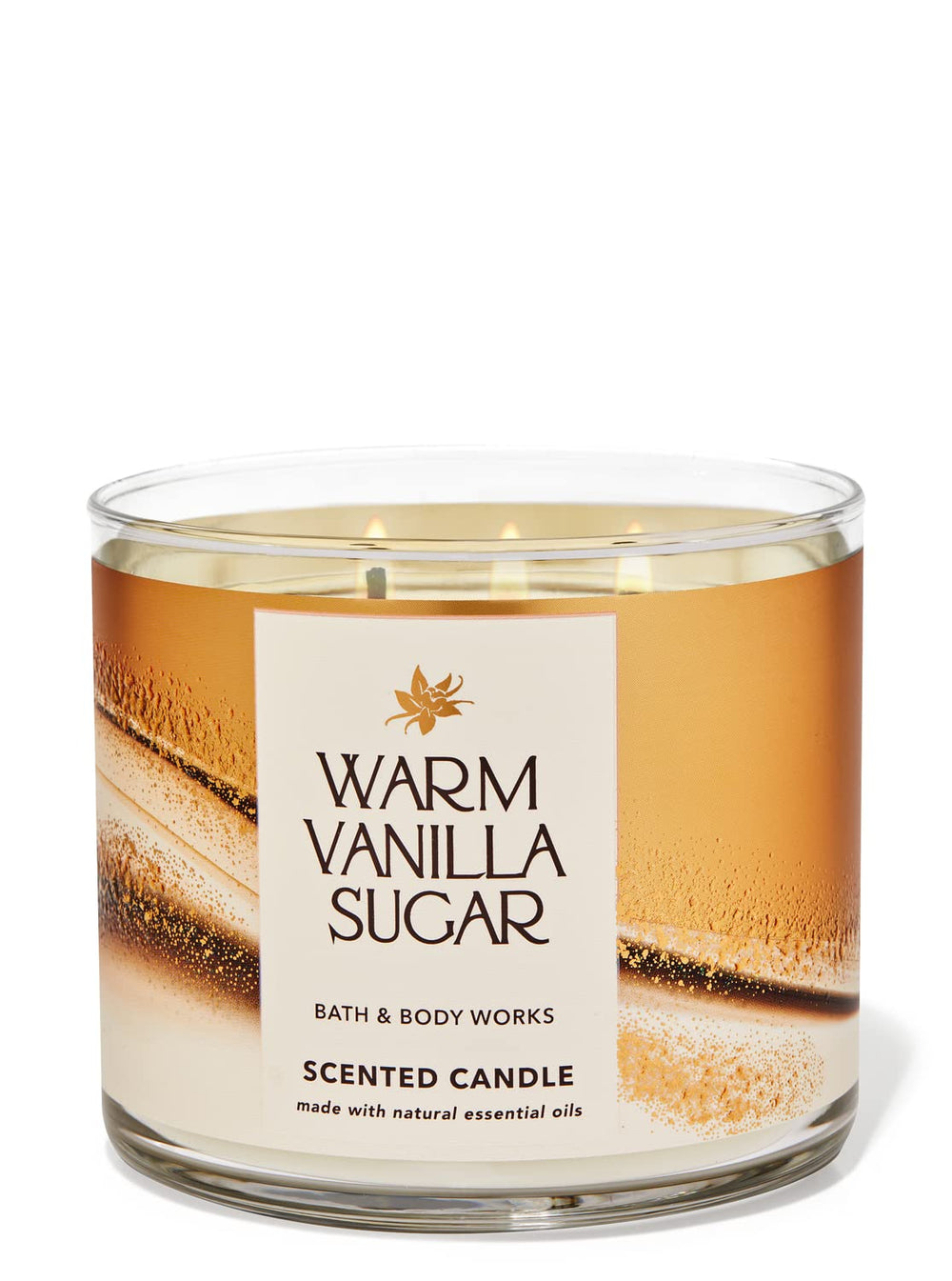White Barn BBW Warm Vanilla Sugar candle jar closeup highlighting aroma and design