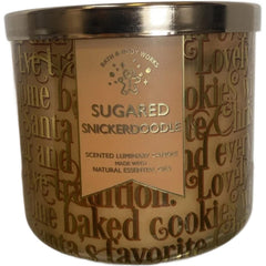 White Barn Sugared Snickerdoodle 3-Wick Candle adds warm, inviting aroma for cozy evenings.