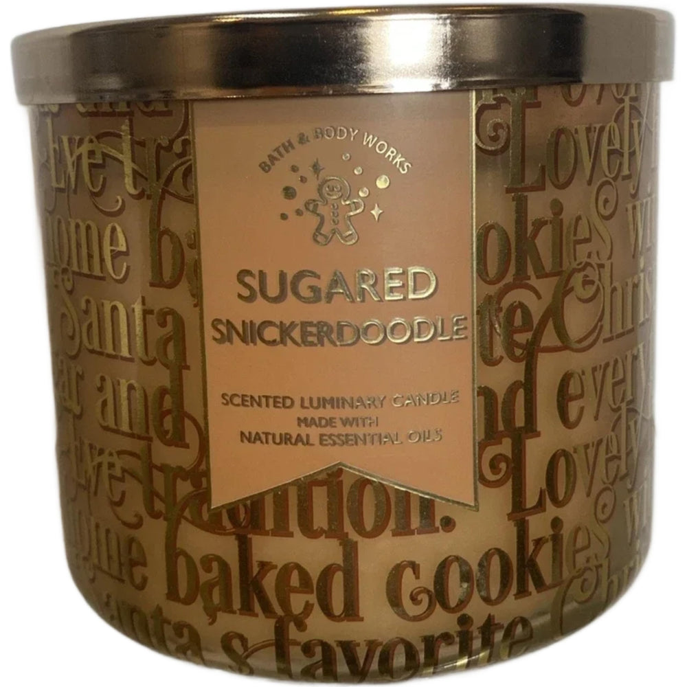 White Barn Sugared Snickerdoodle candle with essential oils promotes relaxation.