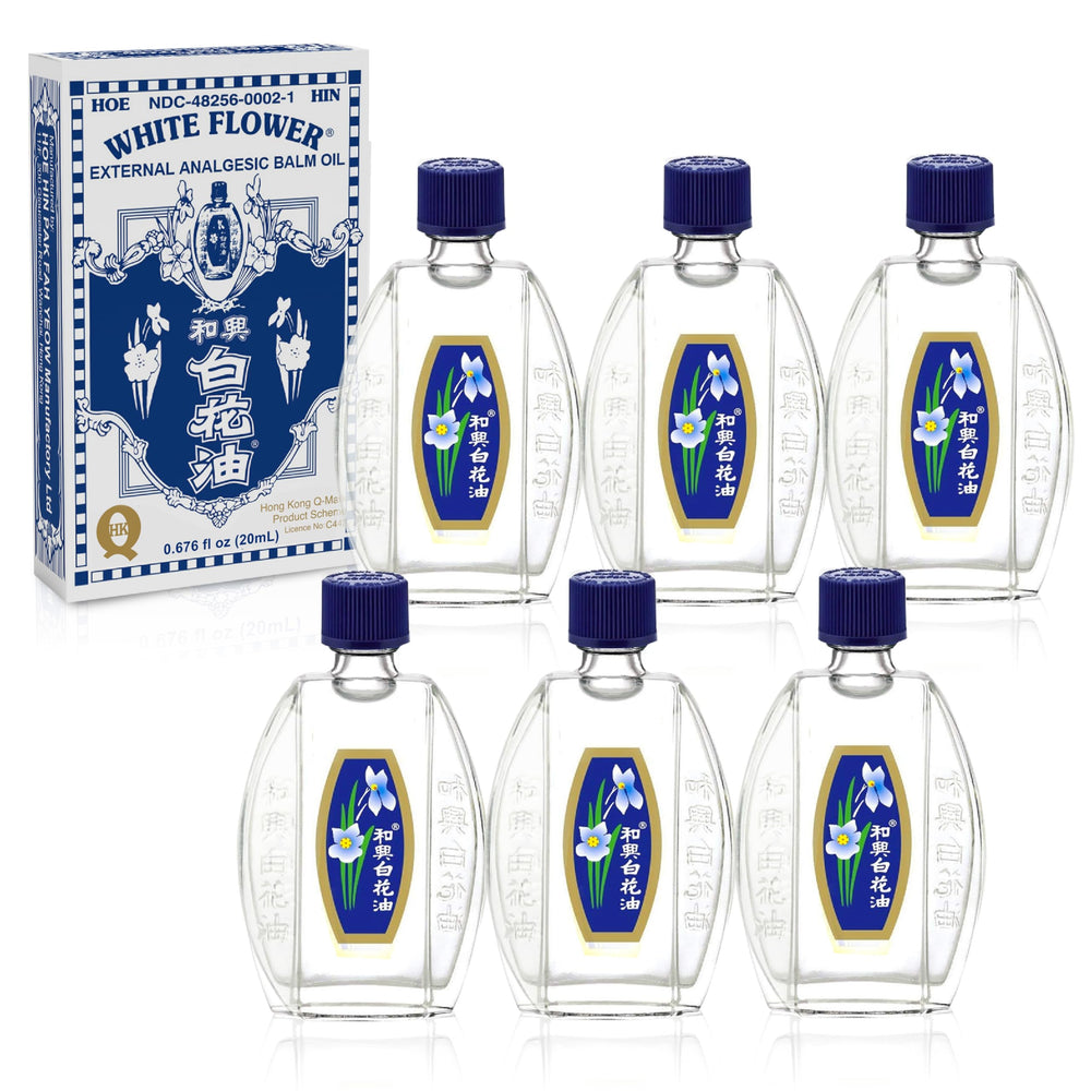 White Flower Balm Oil 20ml bottle for on-the-go relief.