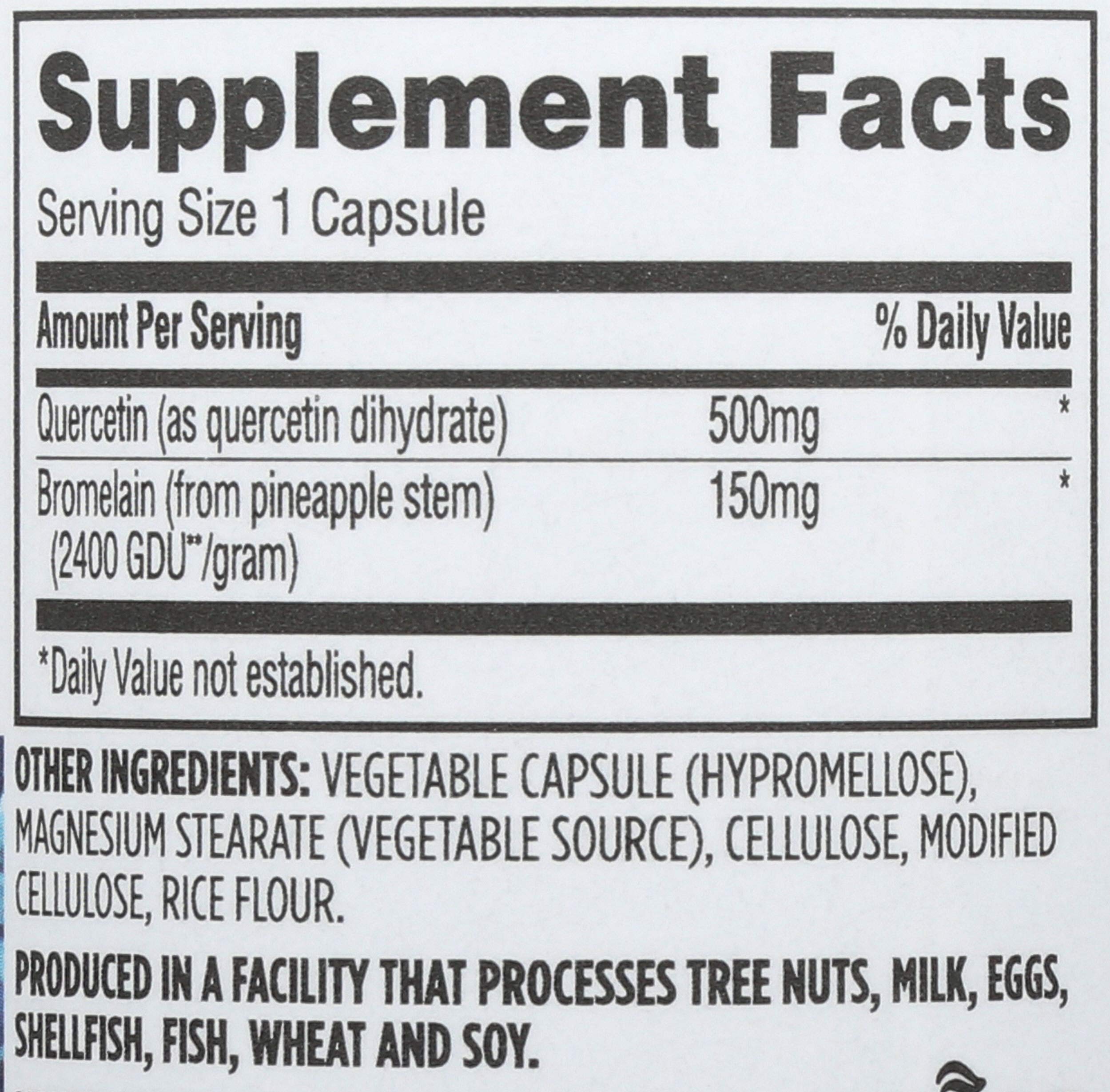 Quercetin with Bromelain capsules close-up for daily wellness