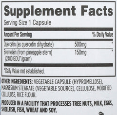 Quercetin with Bromelain capsules close-up for daily wellness