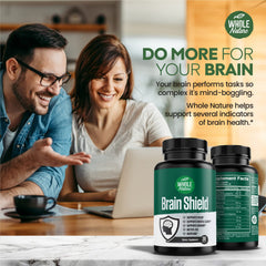 Whole Nature Brain Shield vitamin B12 and B3 capsules for energy.