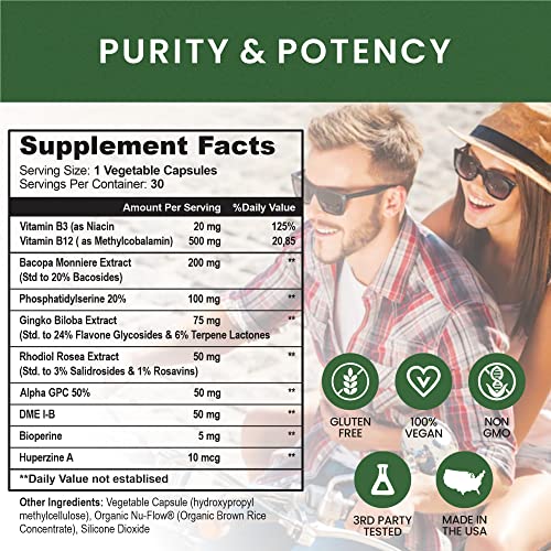Whole Nature Brain Shield label on bottle emphasizes USA-made quality.