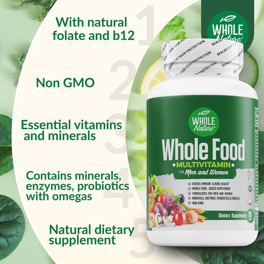 Three daily tablets from Whole Nature multivitamin for convenient daily use
