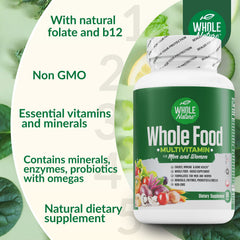 Three daily tablets from Whole Nature multivitamin for convenient daily use