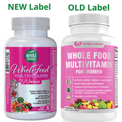 Whole Nature plant-based nutrition ingredients suggest mineral, probiotic, and omega support.