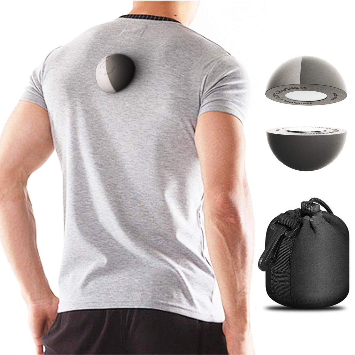 Whole Nights Calma Plus magnetic ball closeup highlighting compact design for side sleeping.