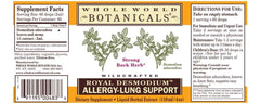 Whole World Botanicals Royal Desmodium dropper-top bottle highlighting 1:1 strength and potency.