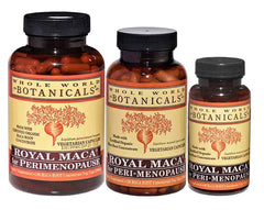 Whole World Botanicals Royal Maca capsules closeup – convenient 60-count vegetarian capsules