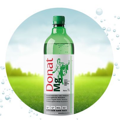 Wholefood Earth Donat Mg water bottle pour with bubbles and refreshment