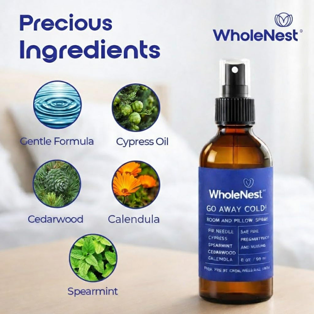 Wholenest natural wellness branding with botanical ingredients