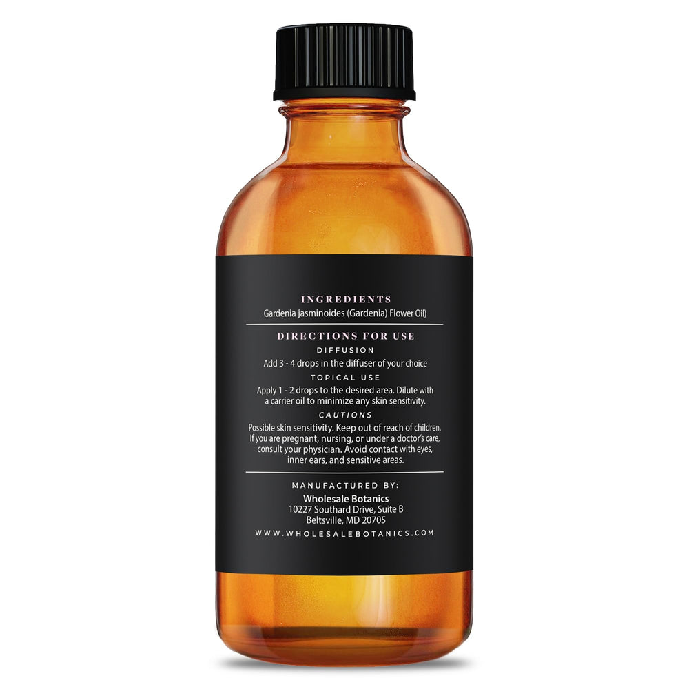 Gardenia essential oil by Wholesale Botanics ideal for candle and DIY skincare projects.