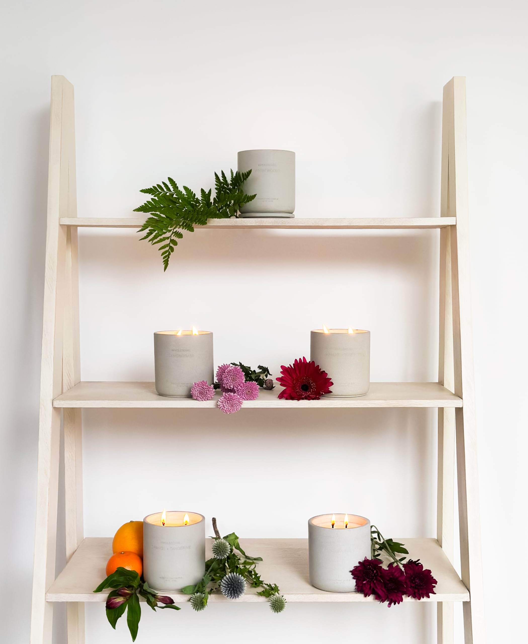 WHOLESOME Eco-friendly coconut wax and recyclable vessel for sustainability.