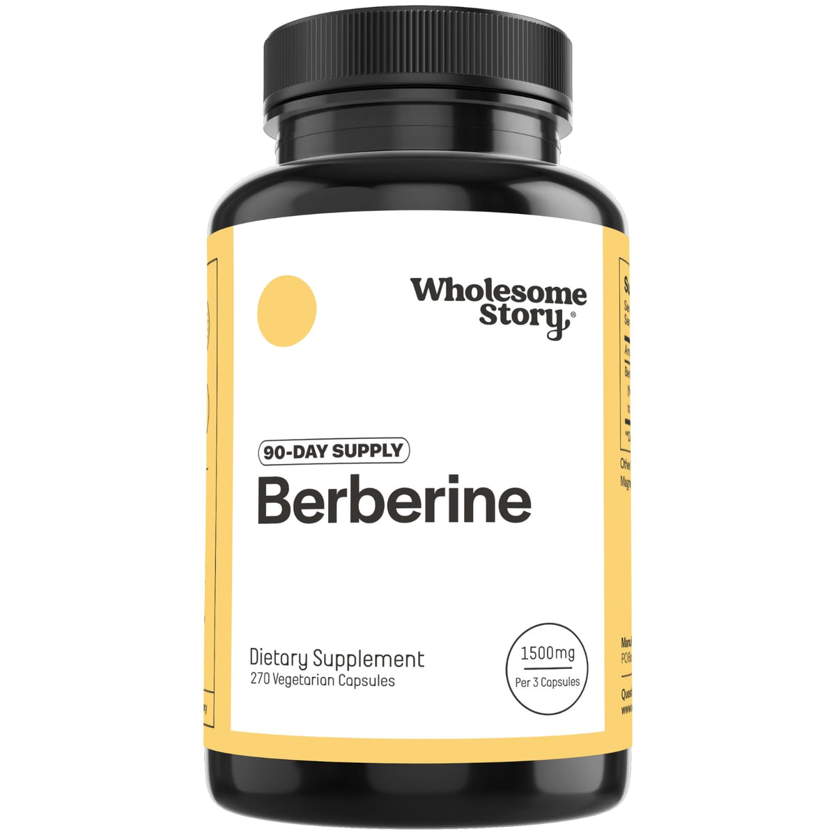 Wholesome Story Berberine bottle close-up suggesting daily metabolic balance support