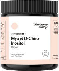Wholesome Story Myo-Inositol & D-Chiro Inositol Powder for Women – Hormonal Balance, 40:1 Ratio, 180 Servings