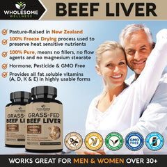 Wholesome Wellness capsules on counter for convenient daily energy support.
