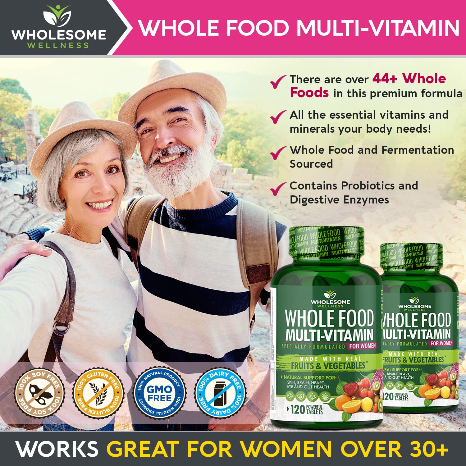 Wholesome Wellness tablets dosed packaging ready for daily use.