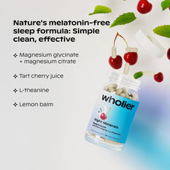 Wholier Night Minerals capsules indicate vegan, non-GMO formula.