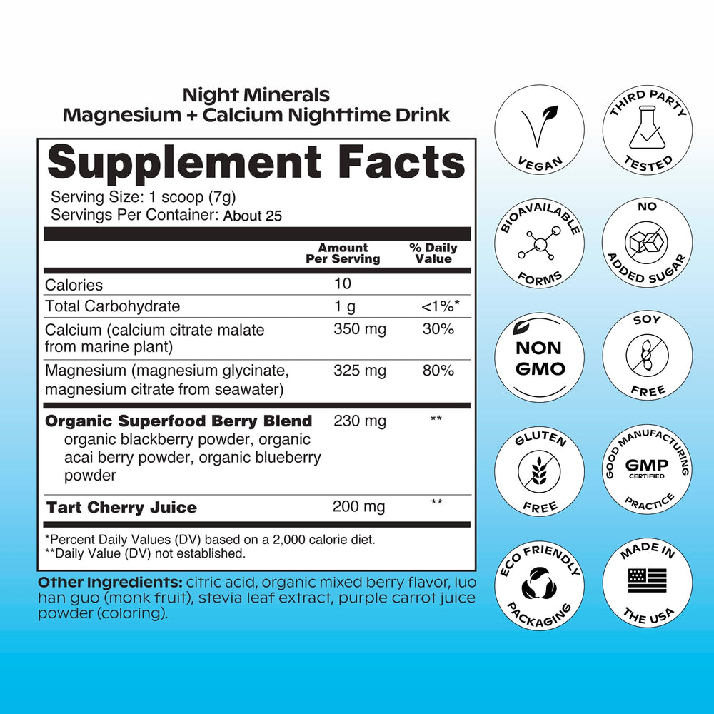Wholier Night Minerals mocktail idea showcases a relaxing pre bed option