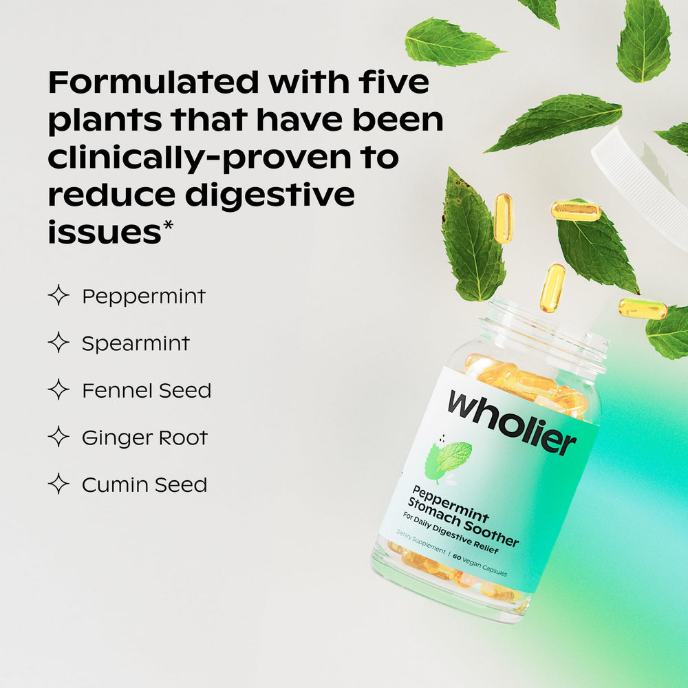 Wholier two-in-one capsules offer convenient daily digestion support.