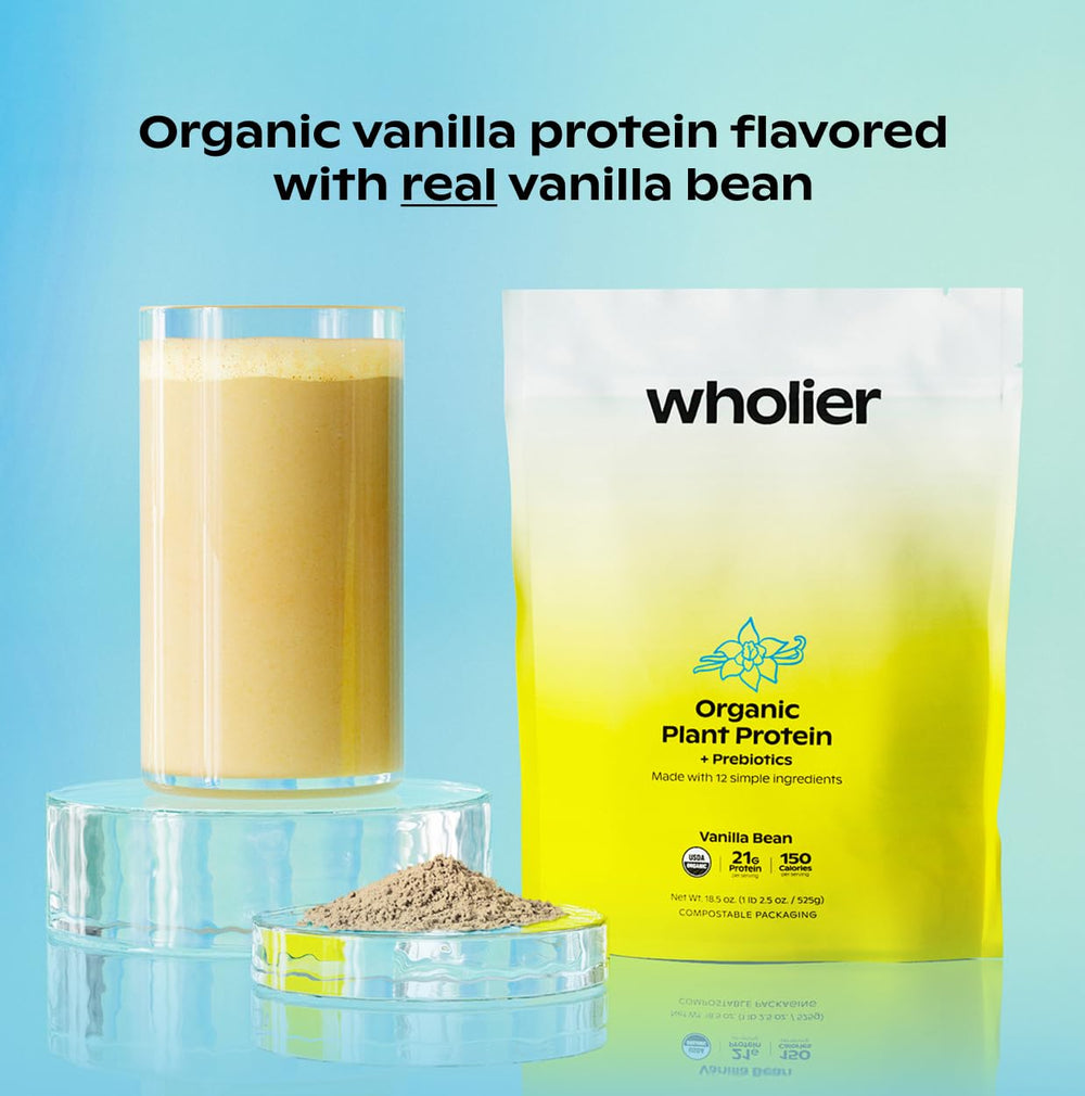 Wholier Vanilla-Bean shake being prepared emphasizes creamy, natural flavor.