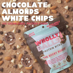 Wholly Balls Cinnamon Vanilla Bites, gluten-free and keto-friendly snack option.